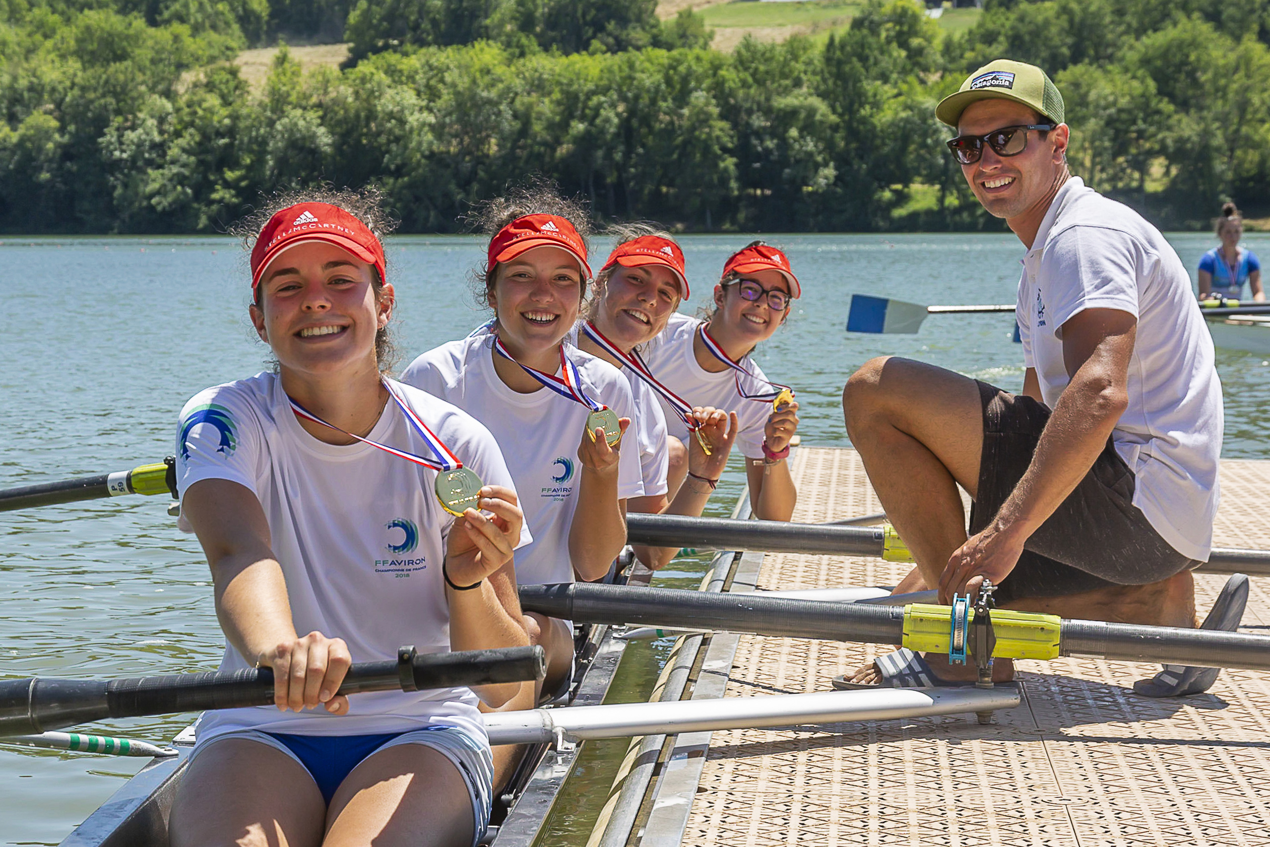 Cercle Aviron Lyon Championnes de France Aviron Anaïs Kolb Chloé Boistard Emilie Rive Laurène de saintGermain